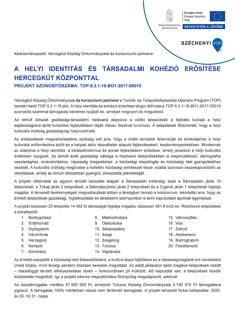hercegkut Aloldal Tolcsva