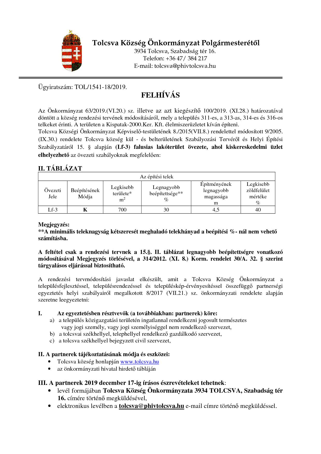 felhivas