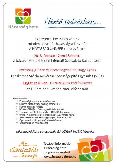Házasság ünnepe: 2018.02.12.